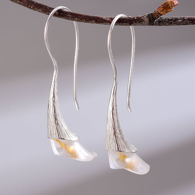 Calla Lily Blossom - Dangle Earrings