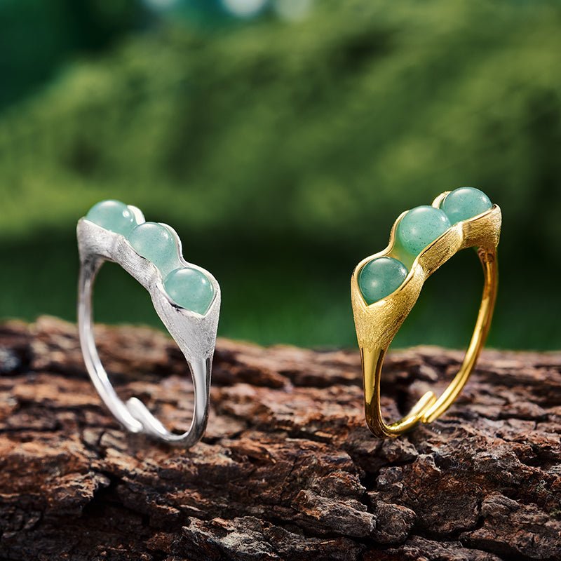 Lucky Peas in a Pod - Adjustable Ring