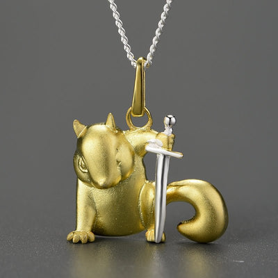 Noble Squirrel - Handcrafted Necklace