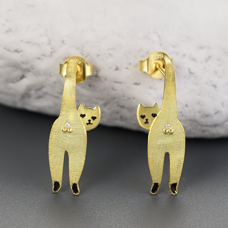 Sassy Cat - Stud Earrings