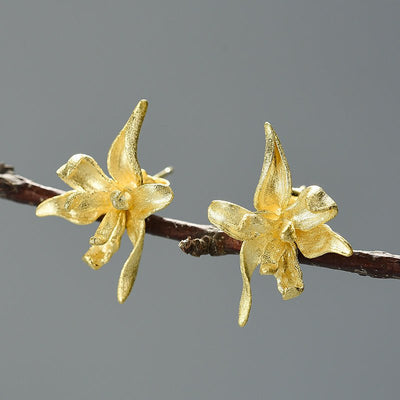 Iris Blossom - Stud Earrings