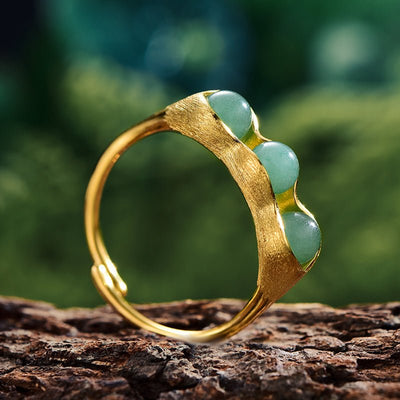 Lucky Peas in a Pod - Adjustable Ring