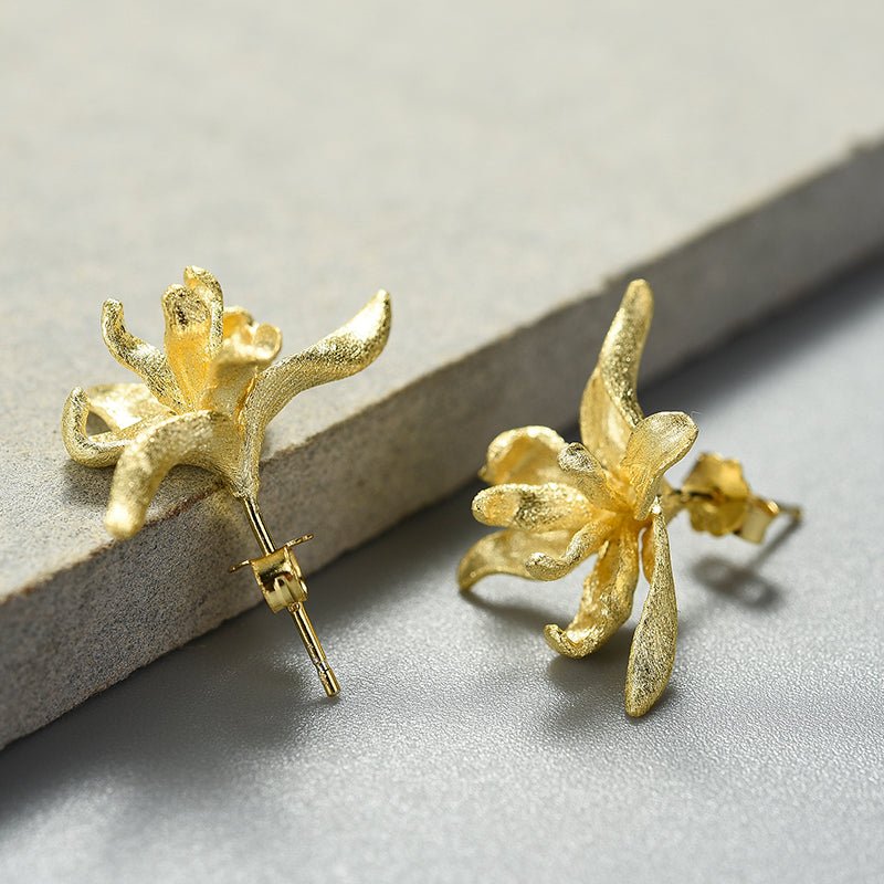 Iris Blossom - Stud Earrings