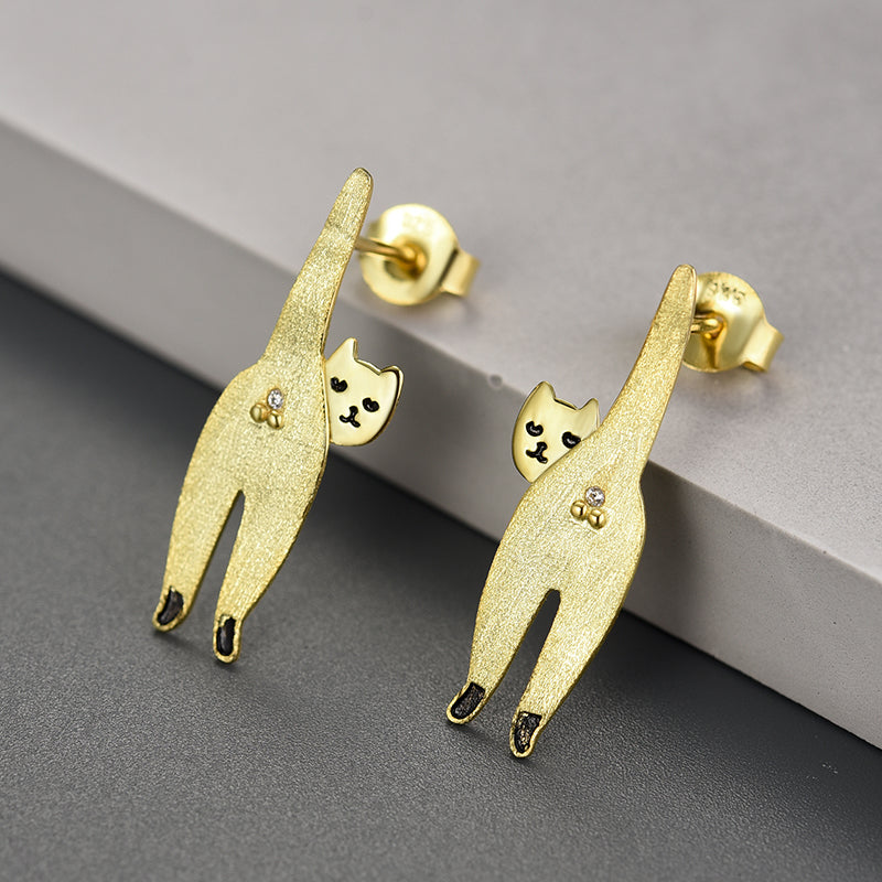 Sassy Cat - Stud Earrings