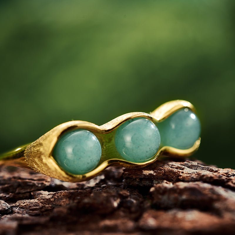 Lucky Peas in a Pod - Adjustable Ring