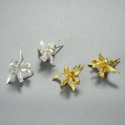 Iris Blossom - Stud Earrings