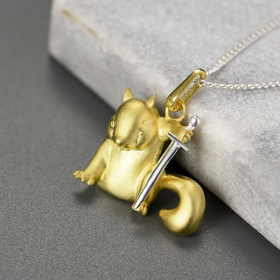 Noble Squirrel - Handcrafted Necklace