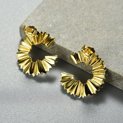 Pencil Craft C-Shaped Earrings