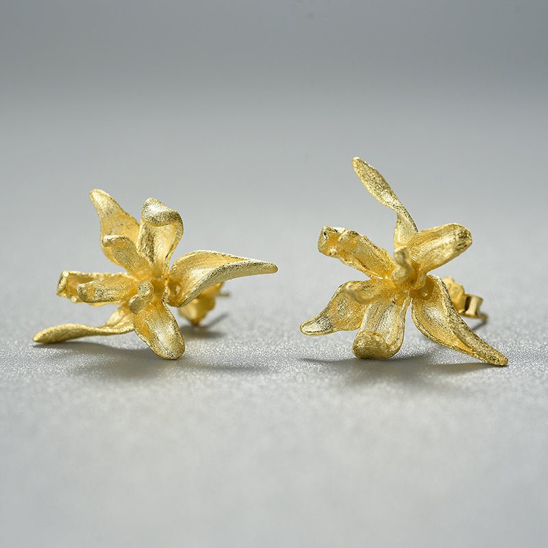 Iris Blossom - Stud Earrings