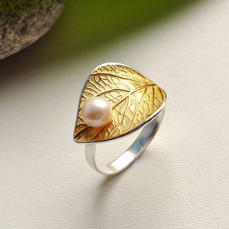 Opal Leaf - Adjustable Ring