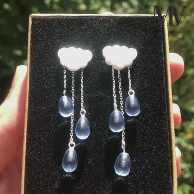 Drizzling Cloud - Drop Earrings