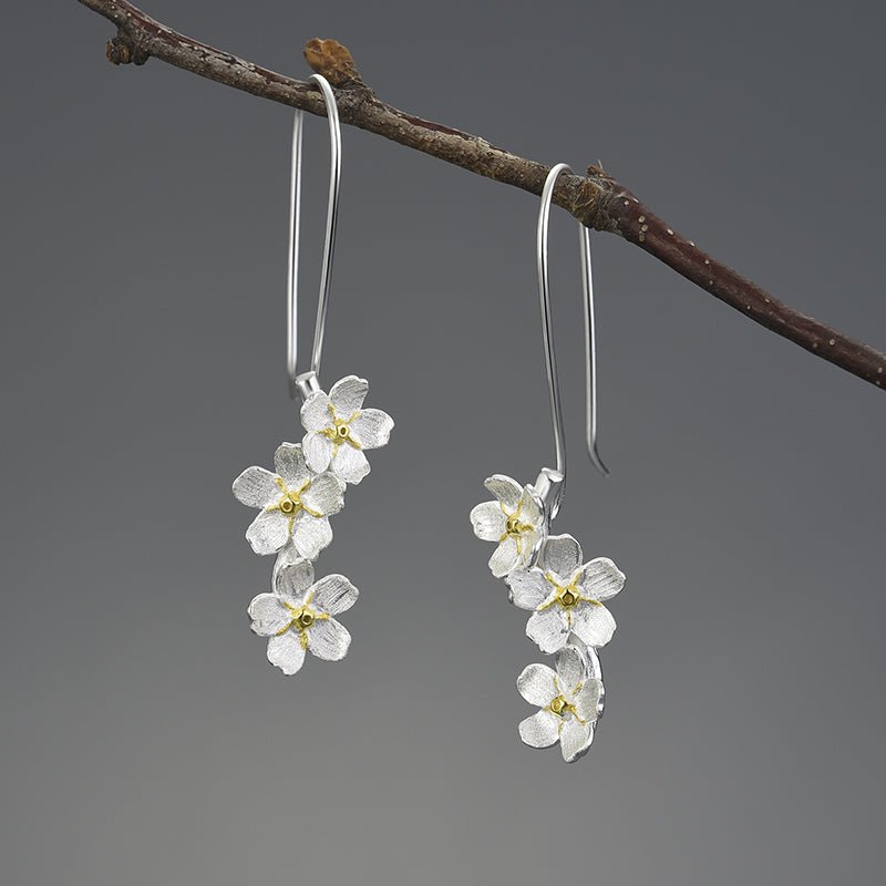 Forget-Me-Not Bloom - Dangle Earrings