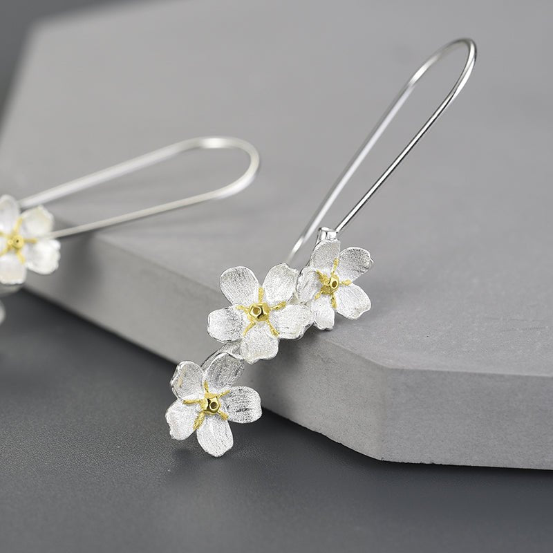 Forget-Me-Not Bloom - Dangle Earrings