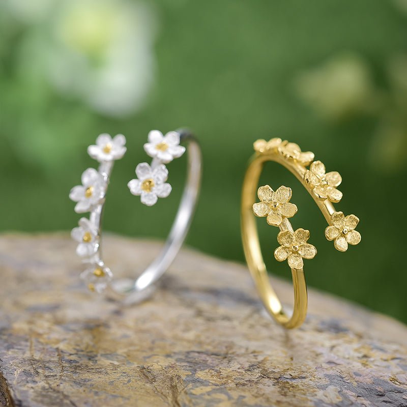 Petite Forget-Me-Not - Adjustable Ring