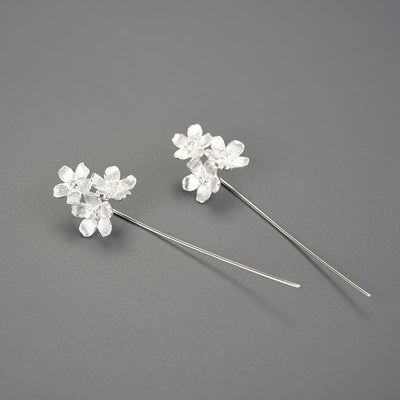 Forget-Me-Not Bloom - Drop Earrings