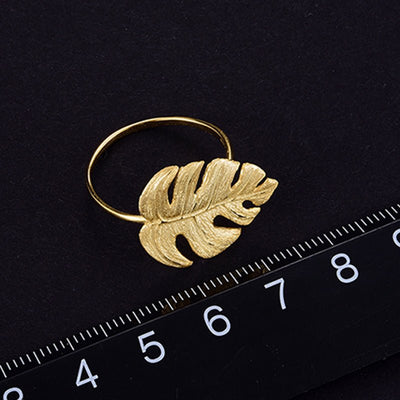 Petite Monstera - Adjustable Ring