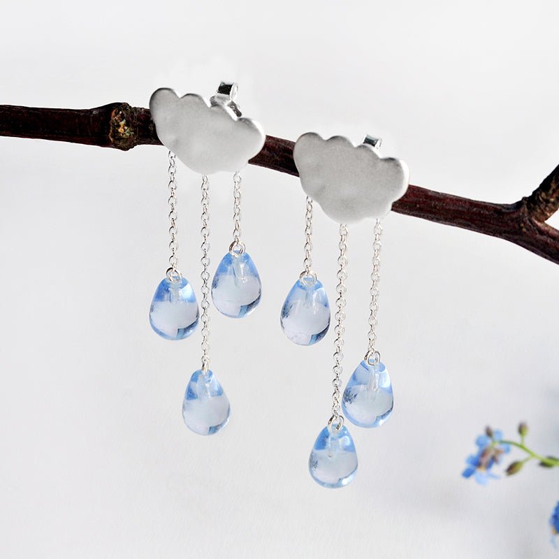 Drizzling Cloud - Drop Earrings