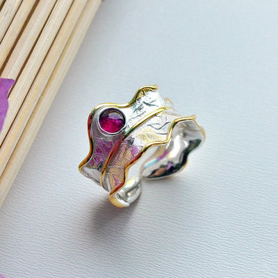 Tourmaline Leaflet - Adjustable Ring