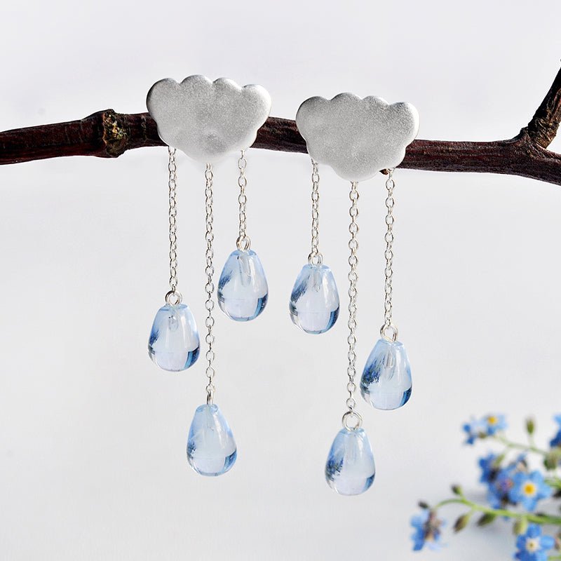 Drizzling Cloud - Drop Earrings