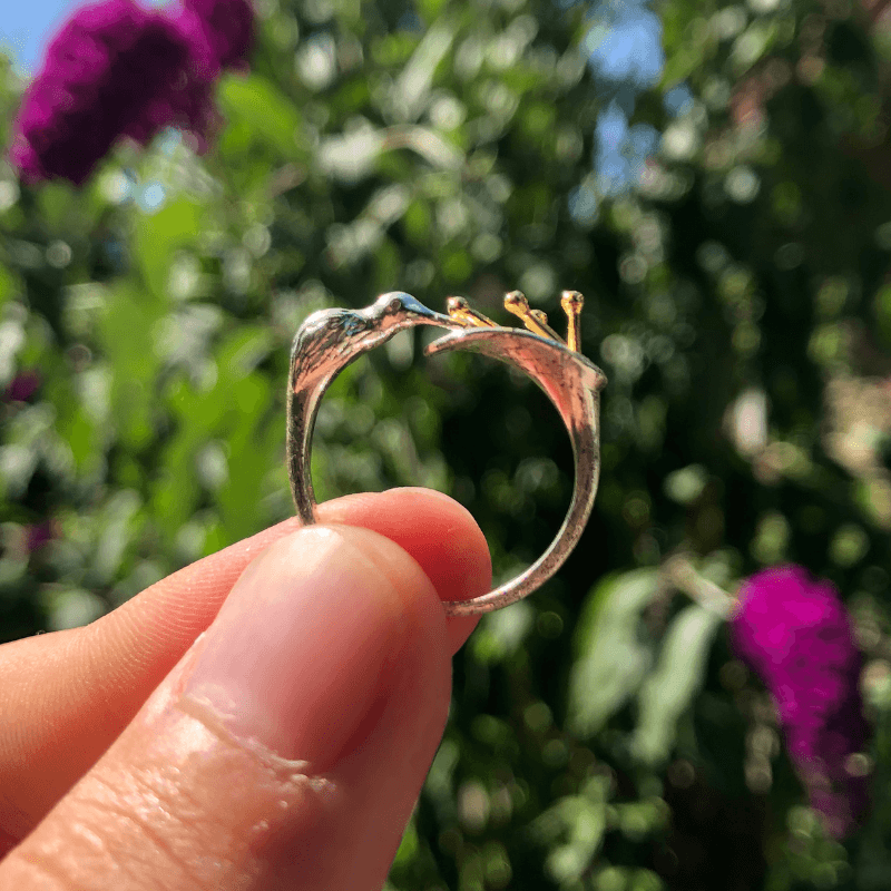 Hummingbird Haven - Adjustable Ring