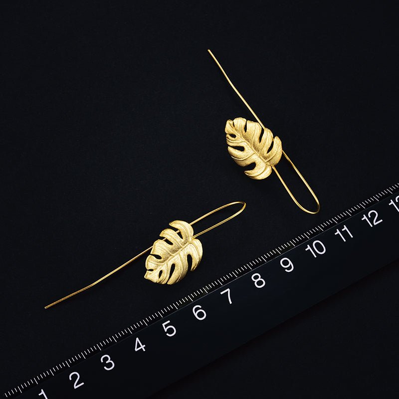 Petite Monstera - Handcrafted Earrings