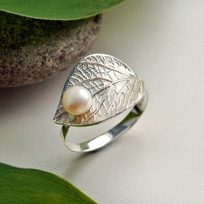 Opal Leaf - Adjustable Ring