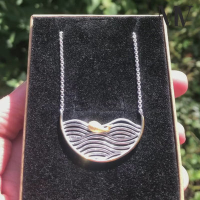 Surfer Whale - Handmade Necklace