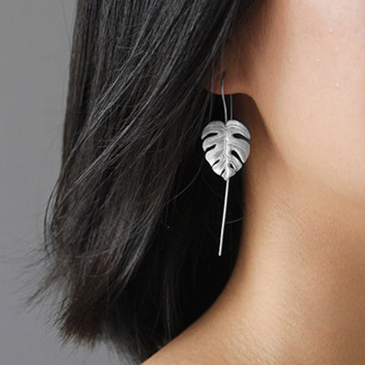 Petite Monstera - Handcrafted Earrings