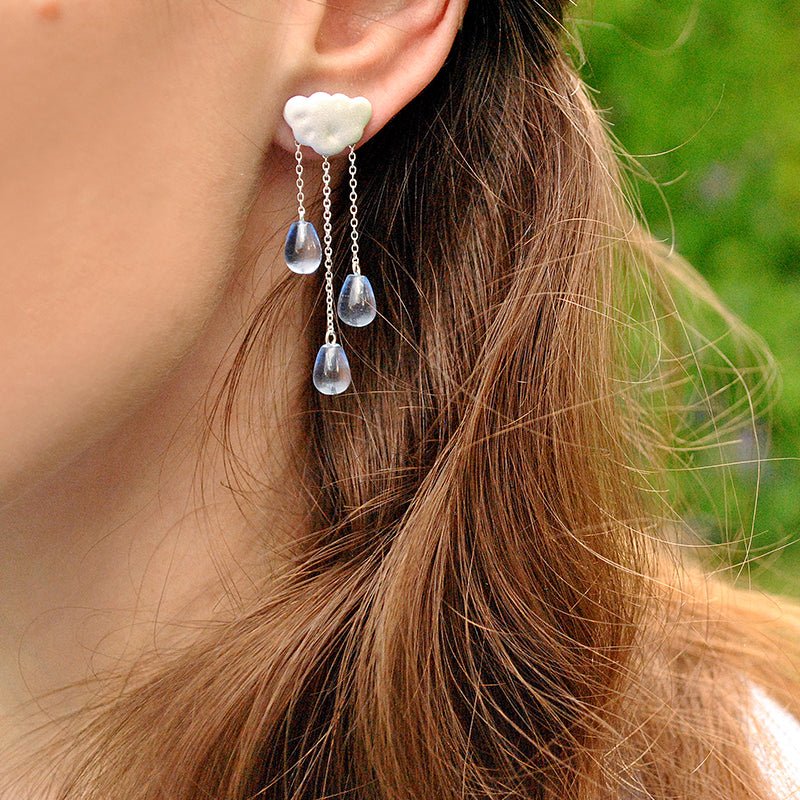 Drizzling Cloud - Drop Earrings