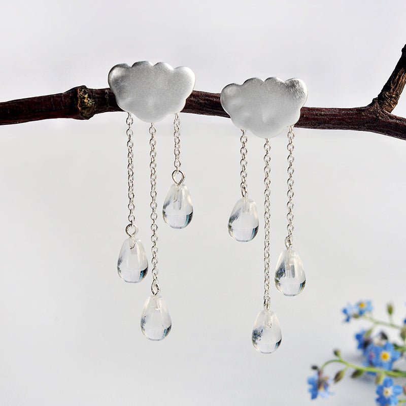 Drizzling Cloud - Drop Earrings