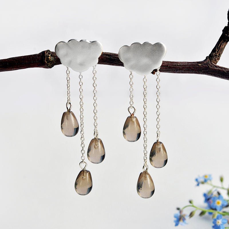 Drizzling Cloud - Drop Earrings