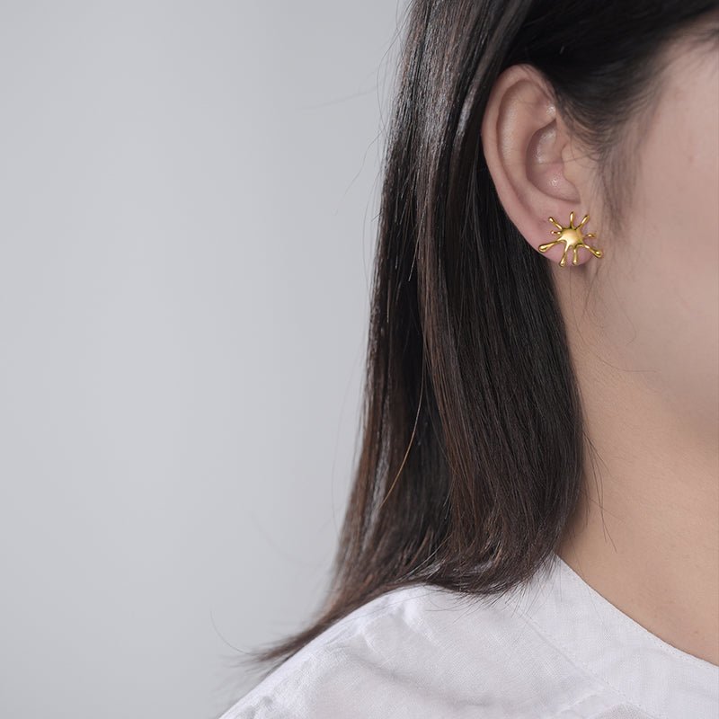 Honey Splatter - Stud Earrings