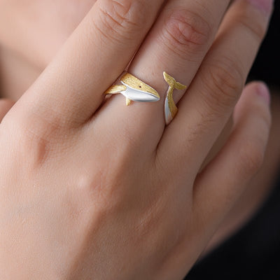 Roaming Whale - Adjustable Ring