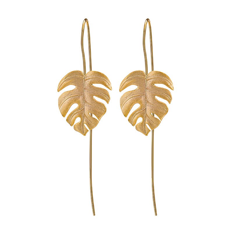 Petite Monstera - Handcrafted Earrings