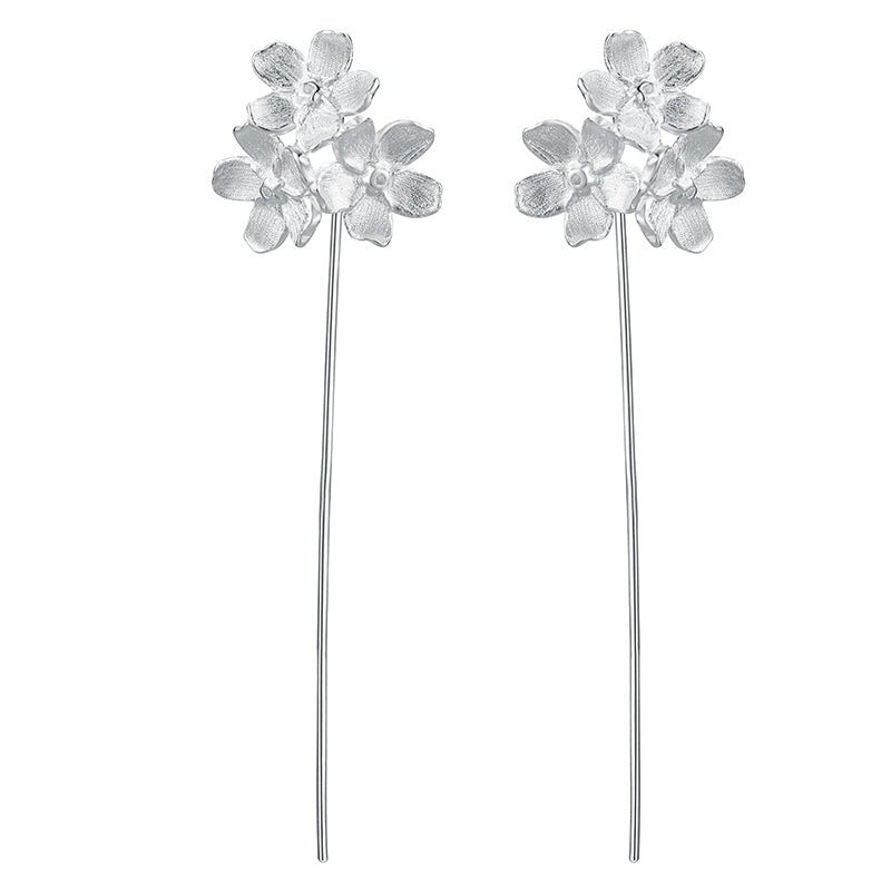 Forget-Me-Not Bloom - Drop Earrings