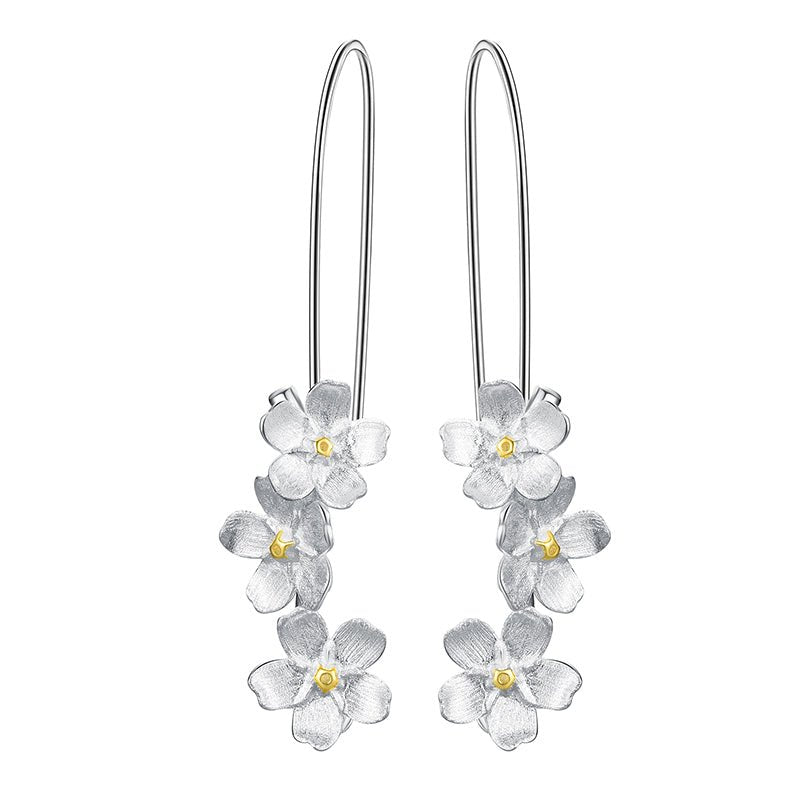 Forget-Me-Not Bloom - Dangle Earrings