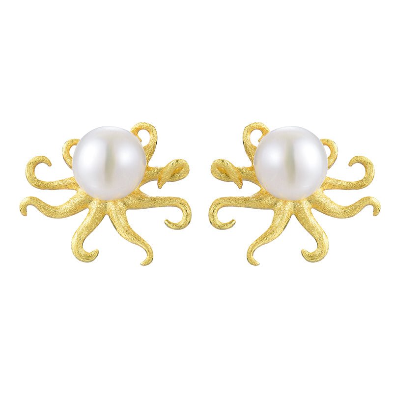 Pearl Tentacles - Stud Earrings