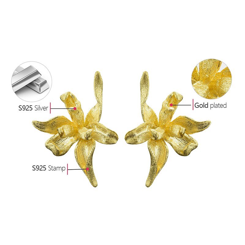 Iris Blossom - Stud Earrings