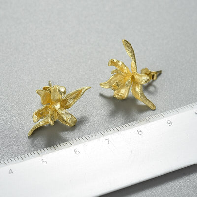 Iris Blossom - Stud Earrings