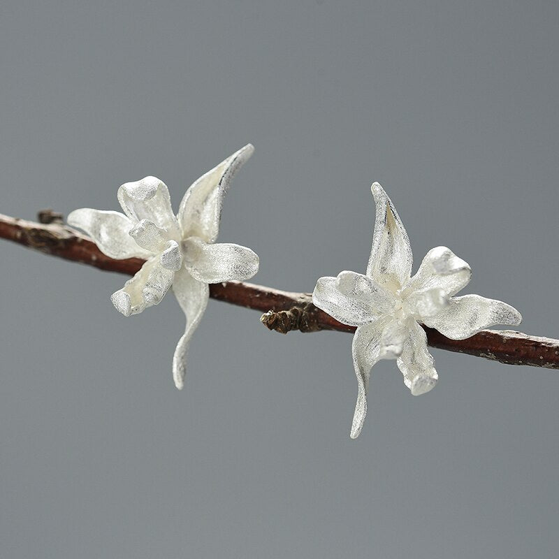 Iris Blossom - Stud Earrings