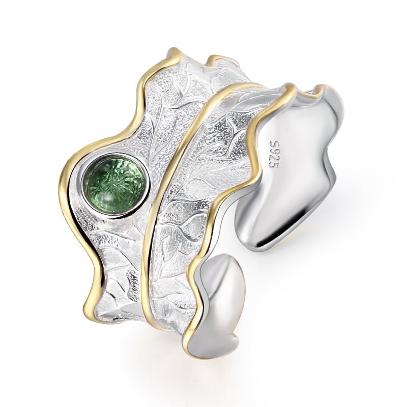 Tourmaline Leaflet - Adjustable Ring