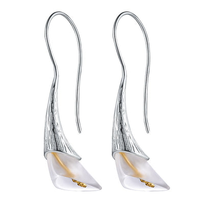 Calla Lily Blossom - Dangle Earrings