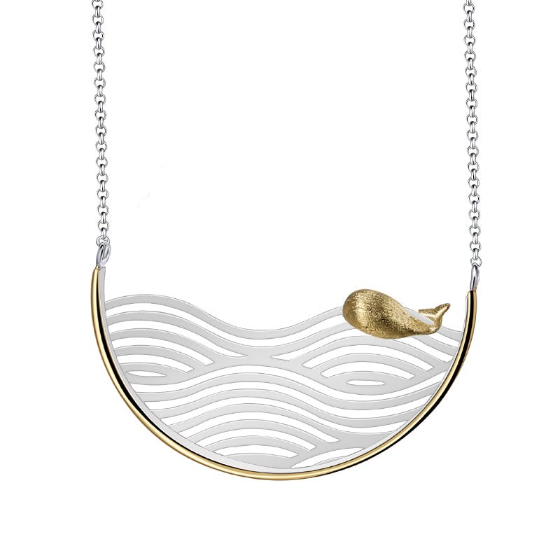 Surfer Whale - Handmade Necklace