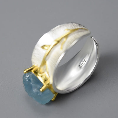 Azure Blossom - Adjustable Ring