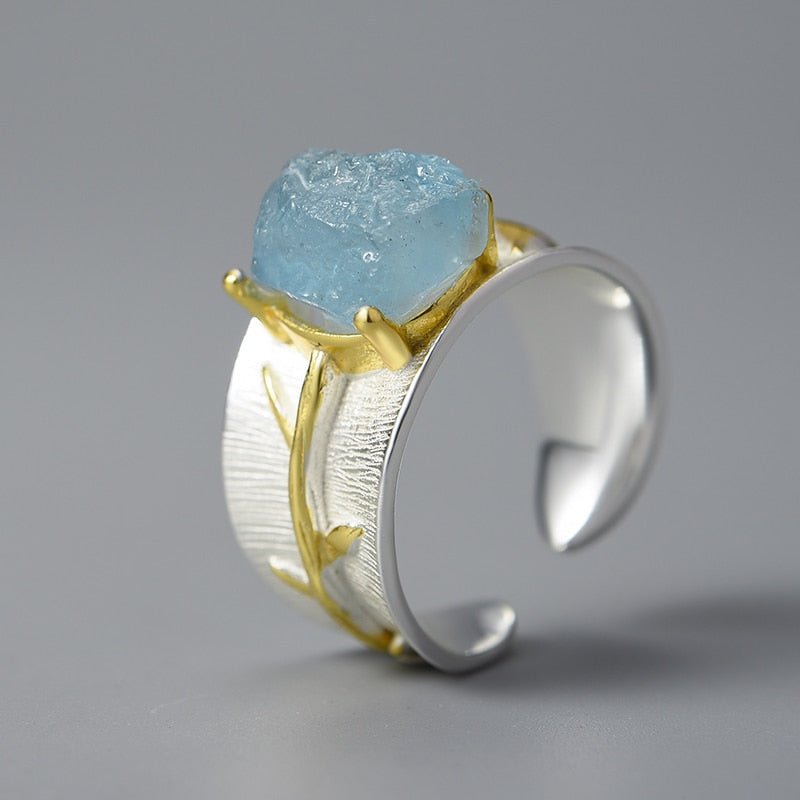 Azure Blossom - Adjustable Ring