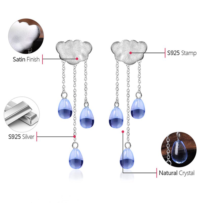 Drizzling Cloud - Drop Earrings