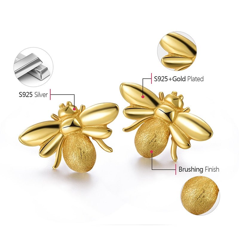 Adorable Bumblebee - Stud Earrings