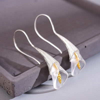 Calla Lily Blossom - Dangle Earrings