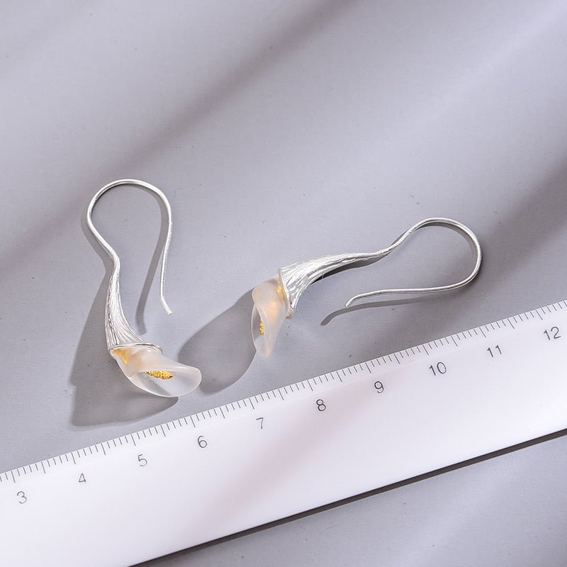 Calla Lily Blossom - Dangle Earrings