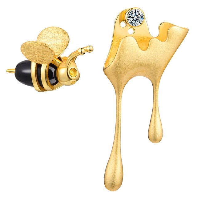 Golden Honey Drops - Stud Earrings